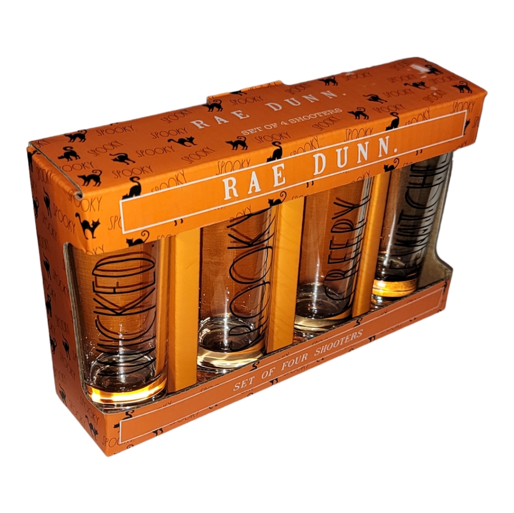NWT Rae Dunn Set of 4 Halloween Shot Glasses - Picture 4 of 5